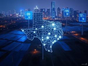 Illustration of a potential NVIDIA-driven AI data center site in Dallas-Fort Worth, aligning with Larry Ellison’s nuclear integration concept, as highlighted in Press Release #3 by 8888cre.com