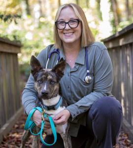 Dr. Megan Duvall at her practice of in home pet euthanasia in atlanta and surrounding cities.