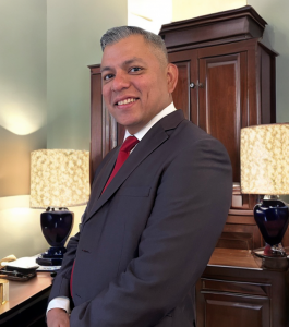 Portrait of Roberto Herrera, Global Offshore Director at SolarisTech, wearing formal attire, symbolizing leadership in offshore and maritime industries.