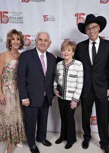 Avron and Wendy Fogelman pose with Richard Zenker and Pamela Weinroth of Boca West Children's Foundation