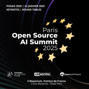 An overview of the Paris Open Source AI Summit (POSAIS) event including date and location.