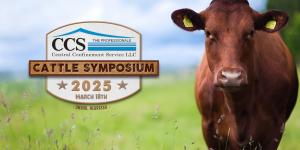 CCS Cattle Symposim logo with a cow on a farm