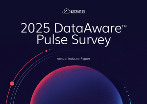 DataAware Pulse Survey Cover including the title, the Ascend logog, and a abstract illustration of an orb. 