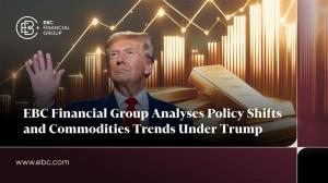 Gold bars and financial charts with Donald Trump, symbolising the analysis of economic policies and market trends - EBC