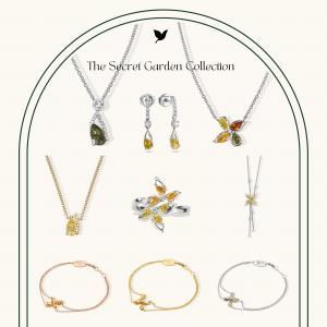 The Secret Garden Collection Arch — The Secret Garden Collection captures the magic of a floral garden, with elegant silhouettes and timeless designs.    Crafted from Natural Fancy Color Diamonds & 14K Gold.