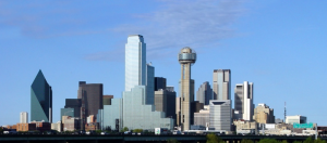 A view of Dallas Texas from afar