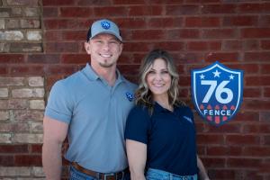 John and Deana Persons of 76 FENCE stand side by side