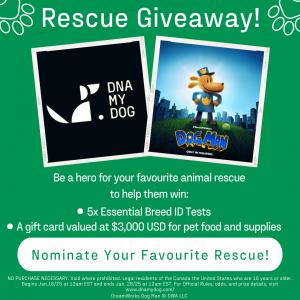 DNA My Dog x Dog Man - Rescue Giveaway Details