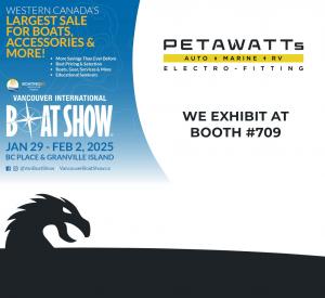 Details of the Vancouver International Boat Show from 29th of January till 2nd of February at BC Place where Petawatts exhibits,