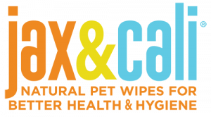 Jax and Cali logo, makers of pet wipes and other grooming supplies.