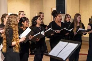 The College Choir performs their fall concert.