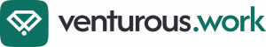 Venturous.Work logo featuring the bold V and W icon with the Venturous.Work name, representing the brand's innovative platform for healthcare executive talent.