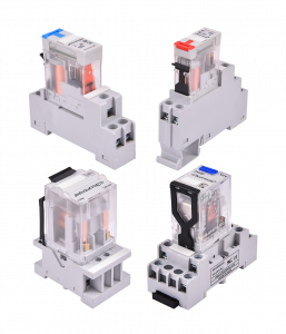 c3controls slim line and ice cube general purpose relays with their sockets.