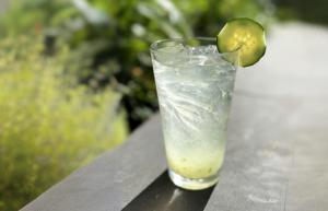 A photo of a Cucumber Lime Agua Fresca from Rodrigo's Mexican Grill