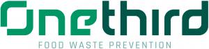 OneThird logo in various shaded of green with the words "Food Waste Prevention" as a tagline