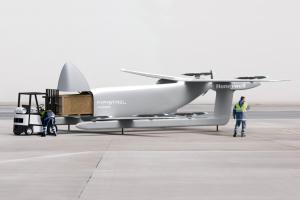 Cargo being loaded into a Pipistrel eVTOL aircraft