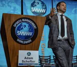 Adam Schefter, ESPN speaking at SMWW Football Career Conference at NFL Combine