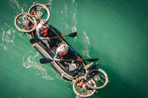 Packrafting with bikes at The MAGNIficent - Photo Wade Parkinson