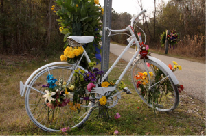 Ghost Bike Used to Honor Tragically killed Cyclist