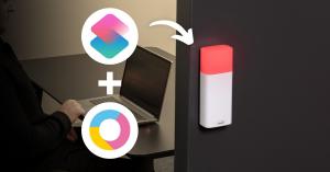 Luxafor app integration with the Apple Shortcuts app for availability indication