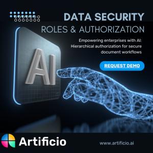 Artificio User Roles and Authorization matrix for data and document workflows