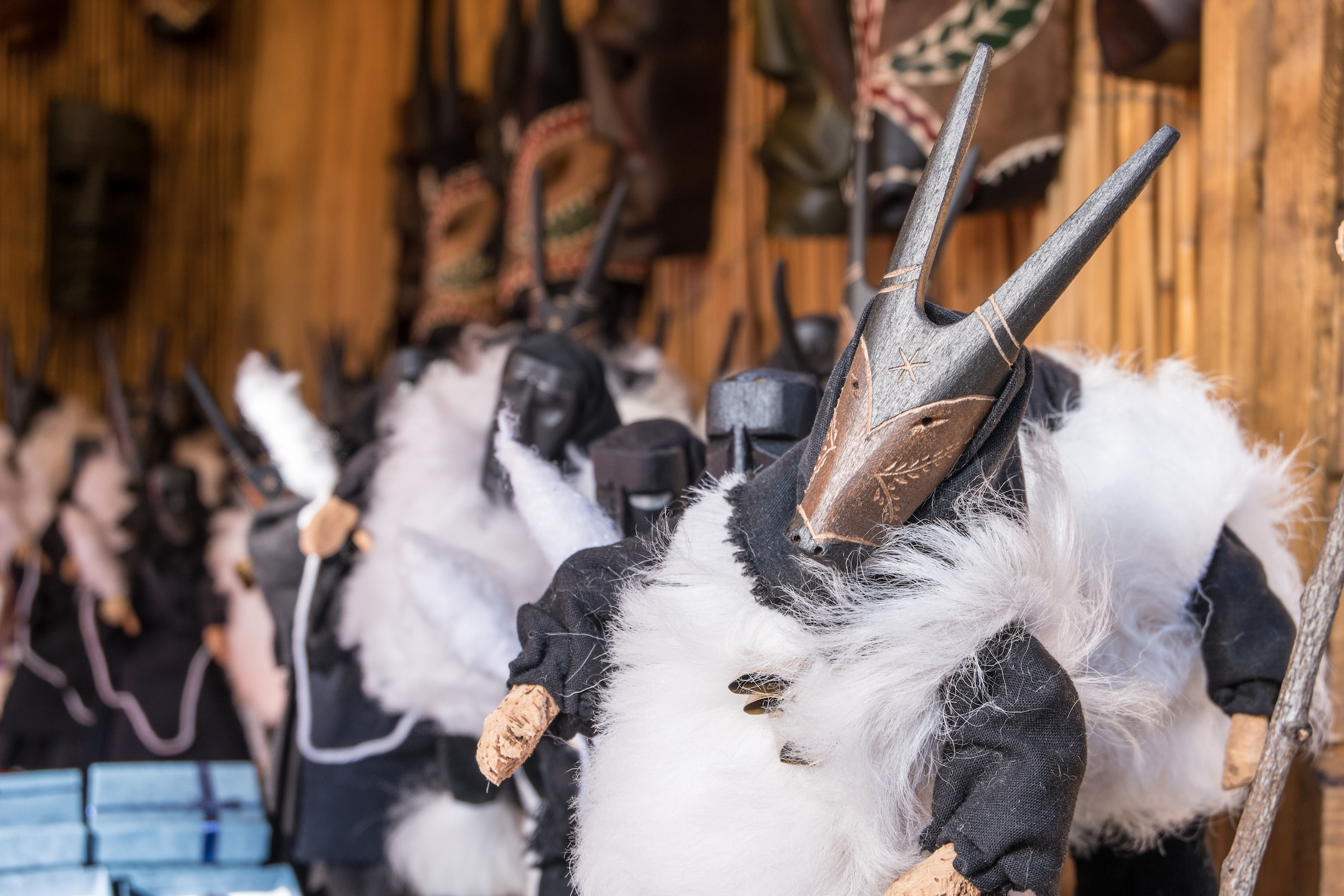 Traditional mask from Ottana Carnival, part of Fernwayer's experiences in Sardinia.