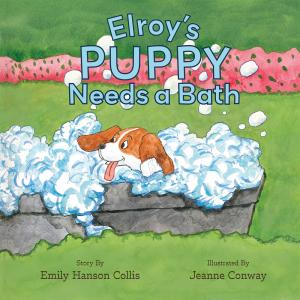 Book cover for the children's picture book 'Elroy's Puppy Needs a Bath'