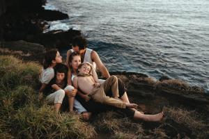 Family enjoying being together with a gorgeous view by Caryn Scanlan