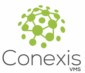 Conexis VMS Logo Depicting Technology Web For connection and Company Full Name