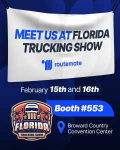 RouteMate is one of the exhibitors at this year's Florida Trucking Show on February 15th and 16th, 2025