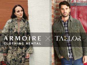 Couple wearing styles by AMROIRE X TAELOR