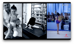 Ukrainian child gymnastics star Oleksandra Paskal competes despite losing leg.