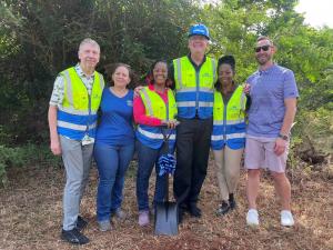 Pictured here are (left to right) Martin Babinec, a Silicon Valley entrepreneur and founder of both EAB and the UpMobility Foundation; Susan James, FFTP Project Manager; Kivette Silvera, Executive Director of FFTP-Jamaica; FFTP President/CEO Ed Raine; S