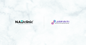 An image of NADclinic and Jinfiniti logos