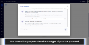 Users can use natural language to describe products they want to create.