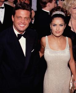 Luis Miguel & Salma Hayek at the 1997 Oscars—A Timeless Moment  A glimpse into the rich archives of The Grosby Group, capturing unforgettable memories from the Academy Awards.  ©The Grosby Group .