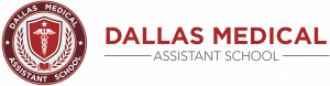 Dallas Medical Assistant School logo including seal and name of school.