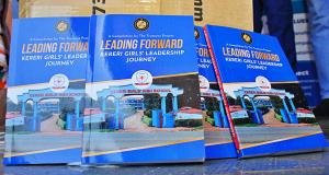 Copies of Leading Forward: Kereri Girl's Leadership Journey. Photo: Godfrey Atsing'a, The Trueness Project.