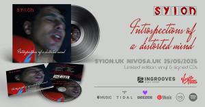 Album cover for 'Introspections of a Distorted Mind' by English singer-songwriter Syion. This marks his 5th highly anticipated release, featuring introspective themes and a unique musical style.