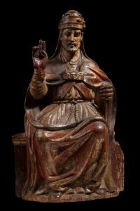 Sculpture of Pope Julius II, may actually be by Michelangelo (photo: Robert Schittko, https://michelangelo-lost-masterpiece.com)