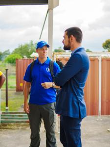 MFK CEO Chris Greene discusses localized development model with Daniel Ham, World Food Programme's Head of Resilience-Building