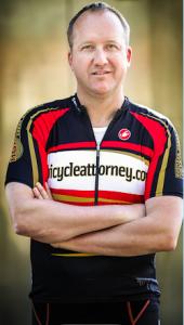 Portland attorney Mike Colbach is a cyclist and main sponsor of the bicycle attorney cycling team