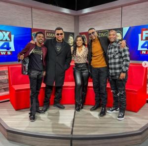 Left, Apostle Mardia Scott, Actor Omar Gooding, Fox44 Sydney Simone, Actor Miguel A. Nunez Jr., and Baton Rouge Councilman (District 6) Cleve Dunn Jr. appeared on the morning show to discuss the Amazing Love Movement. Photo: Eye Wander