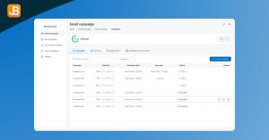 Jumbula’s next-generation email campaign dashboard provides a clear overview of campaign statuses and scheduling.