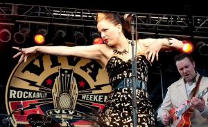 Singer and actress IMELDA MAY with DARREL HIGHAM at VLV