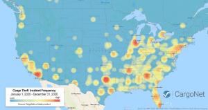 Cargo Theft Heat Map from Cargonet Shows High Incidence of Cargo Theft in Texas, Where Events Increased 39% in 2024