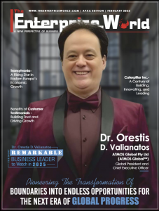 Dr. Orestis D. Valianatos featured on the cover of The Enterprise World Magazine's February 2025 edition