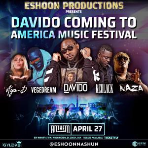 Coming to America Music Festival on April 27 at Anthem in Washington DC