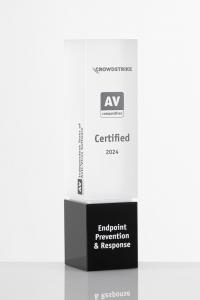 Trophy with the inscription Crowdstrike Certified 2024 Endpoint Prevention & Response