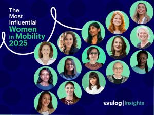 A banner displaying the 15 women featured in Vulog's 7th edition of the Most Influential Women in Mobility Report